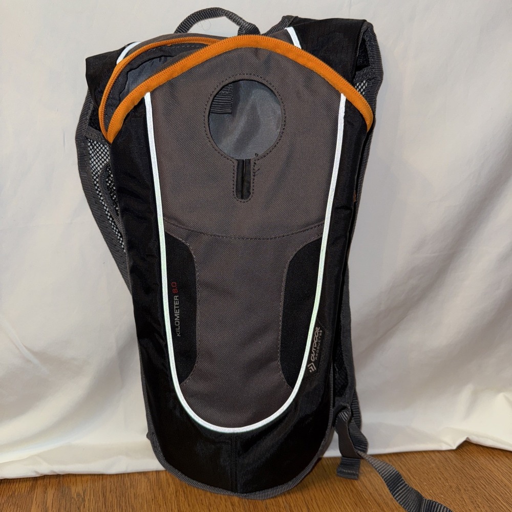 Outdoor Products Kilometer 8.0 Hydration Backpack Black Grey No Bladder